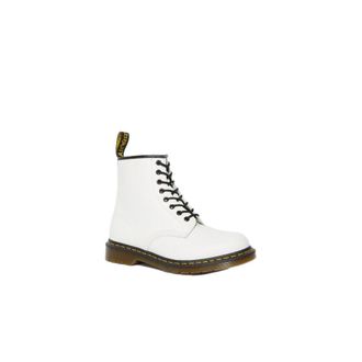 Dr. Martens White Leather Lace-Up Womens Boots