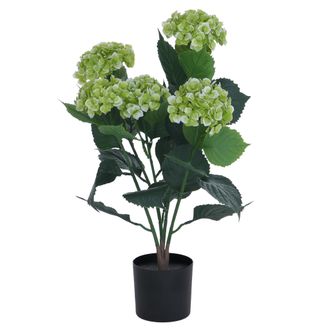 Hhg [nunca Usado] Hortensia Artificial Hhg-035, Planta Decorativa, Hortensia Artificial, Planta Artificial, Para Exterior, Polietileno, 64 X 40 X 40 Cm, V