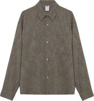 Won Hundred Maza Shirt - Heren - Casual Overhemden - Grijs - XL - Katoen - Overhemden