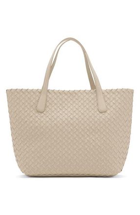 Mango Braided Tote in Off White at Nordstrom