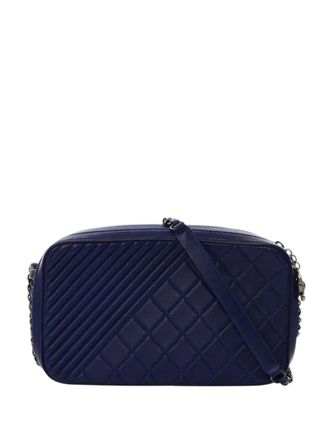 Chanel 2014-2015 Large Quilted Lambskin Coco Boy Camera Bag crossbody bag - women - Lambskin - One Size - Blue