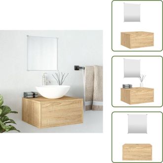 vidaXL The Living Store Set Mobili da Bagno 2 pz Rovere in Legno Multistrato - Specchio da bagno