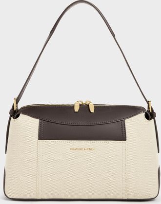 Charles & Keith Roan Canvas Top Handle Bag