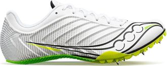 Saucony Womens Spitfire 5 Spike Shoes In White Slime