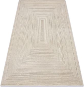 RugsX Alfombra Balance 8788 Taupe - Geom&eacute;trico, Estructural, Glamour Beige 140x190 Cm
