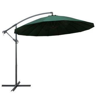 Berkfield Home Hanging Parasol Green 3 m Aluminium Pole