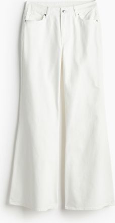 H&M Flared Regular Jeans - White