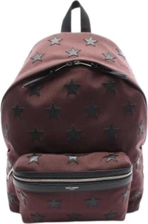 Saint Laurent Vintage, unisex, Bruin, ONE Size, Pre-owned Canvas Rugzak