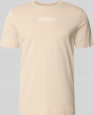 s.Oliver Red Label Regular Fit T-Shirt aus reiner Baumwolle in Beige, Gr&ouml;&szlig;e 3XL