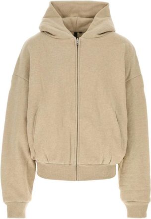 Entire studios Cotton Thermal Sweatshirt - unisex - Vesten met rits - Beige - XL - Katoen - Hoodies & sweatvesten