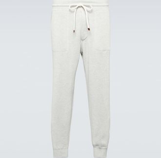 Brunello Cucinelli Ribbed-knit cotton sweatpants