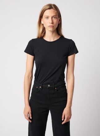 Majestic Filatures Soft Touch Short Sleeve Crewneck T-Shirt in Noir at Nordstrom, Size 2
