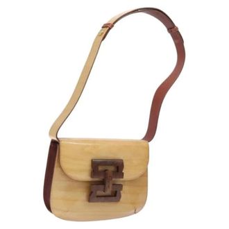 Ferragamo Tweedehands Canvas handtassen - Dames - Pre-owned - Beige - Maat: ONE Size