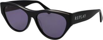 Replay Cat Eye Zonnebril - Dames - Zonnebrillen - Zwart - ONE Size - Accessoires