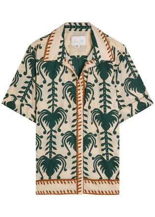 Johanna Ortiz Salty Promises Printed Cotton Shirt - Beige - 10 (UK12 / M)