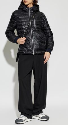 Moose Knuckles Quilted Jacket With Hood, Mens, Black