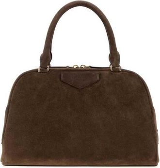 Givenchy Brown Suede Medium Antigona East-West Soft Handbag Ebonybrown Borse A Mano