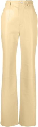 Nanushka high-waist straight trousers - women - -/other fibers/Polyester/Polyurethane/Viscose - M - Neutrals