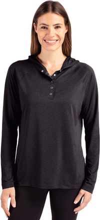 Cutter & Buck Coastline Epic Comfort Womens Hooded Long Sleeve Pullover Shirt