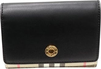 Burberry Pre-owned Canvas wallets - Dames - Vintage Accessoires - Zwart - ONE Size - Vintage