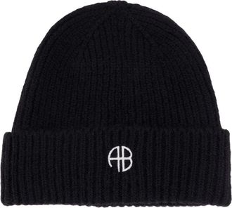 Anine Bing Womens A-12-10511-Blk1 Beanie Black Wool