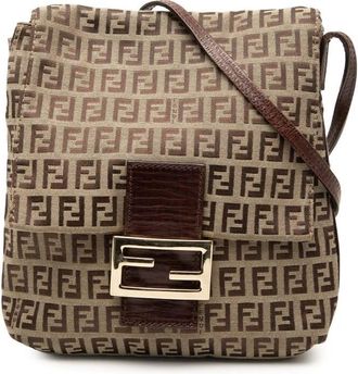 Fendi Pre-owned Fendi Zucchino Canvas Crossbody Ladies 8BT075