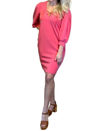 Esqualo Dreams Knit Dress In Watermelon