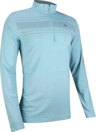 Travis Mathew Mens Trout Of This World Pullover Top In Heather Delphinium