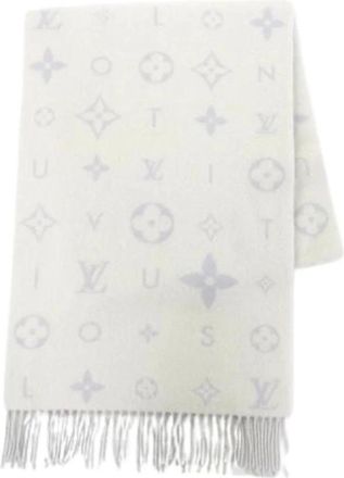Louis Vuitton Pre-owned Scarves, female, Gray, Size: ONE SIZE Pre-owned Stole