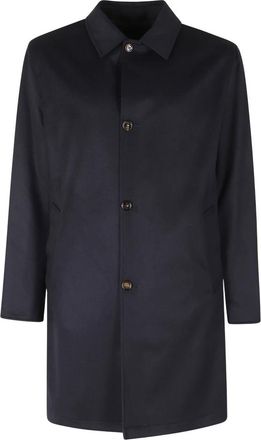 Kired Single-Breasted Coats - Heren - Mantel - Blauw - M - Jassen