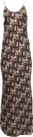 Nili Lotan Nili Lotan Snake Print Maxi Dress in Animal Print Silk