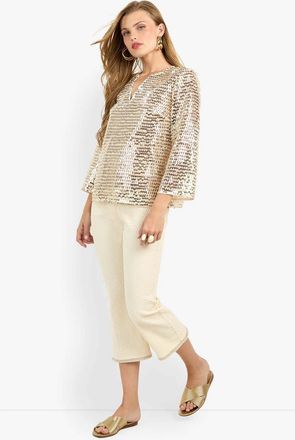 Trina Turk Mailani Top in Bonita Beige at Nordstrom, Size X-Small