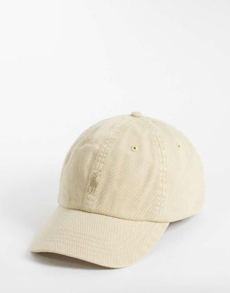 Polo Ralph Lauren Cappello con visiera beige con logo-Neutro