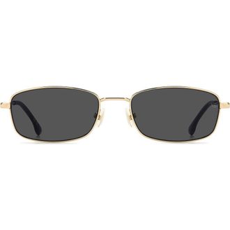 Victoria Beckham 55mm Rectangular Sunglasses in Gold Black/Grey at Nordstrom