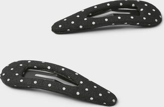 Simons Womens Pin-dot barrettes Set of 2