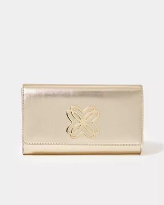 Lilly Pulitzer Brit Leather Logo Clutch