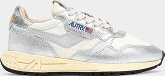 Autry Reelwind Metallic Leather Low-Top Sneakers