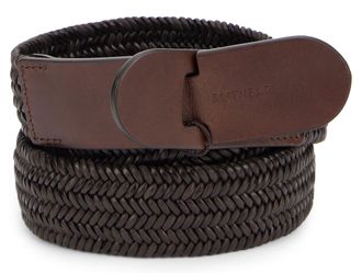 Slowear Woven Leather Belt - Brown
