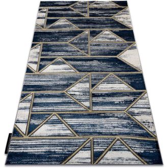 RugsX Alfombra De Luxe Moderna 462 Geom&eacute;trico - Structural Azul Oscuro / Oro Blue 160x220 Cm