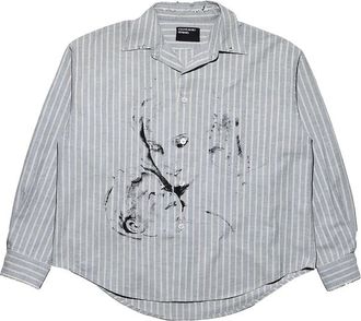 Enfants Riches Deprimes Graphic-print Striped Shirt