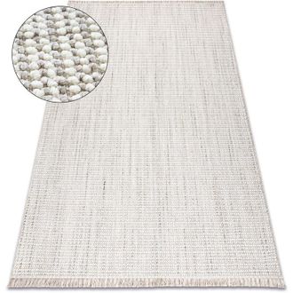 RugsX Rugsx - Alfombra Nano Eo78c Melange, Bucle, Tejido Plano Gris / Blanco Beige 80x150 Cm