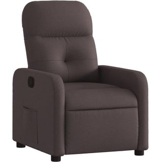 vidaXL Sill&oacute;n Reclinable De Tela Marr&oacute;n Oscuro Vidaxl