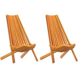 vidaXL Vidaxl - Sillas De Jard&iacute;n Plegables 2 Pcs Marr&oacute;n 56 X 69 X 84 M