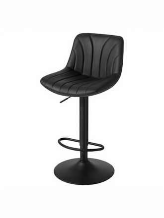 Vasagle 2 taburetes de bar con respaldo altura ajustable pu negro