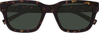 Gucci Sunglasses, unisex, Brown, Size: 55 MM Square Sunglasses