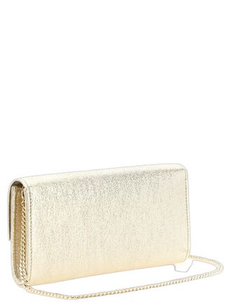 Jimmy Choo London Womens Emmie Clutch Gold Lamb Leather Brass