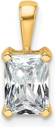 Diamond2Deal 14k Yellow Gold 1 Ct Radiant Cut Lab Grown Diamond Pendant