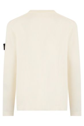Stone Island Mens Cotton Sweater Cream Sweatshirts