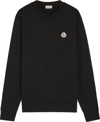 Moncler Logo-appliqu&eacute;d Cotton Sweatshirt - Black - Xxl