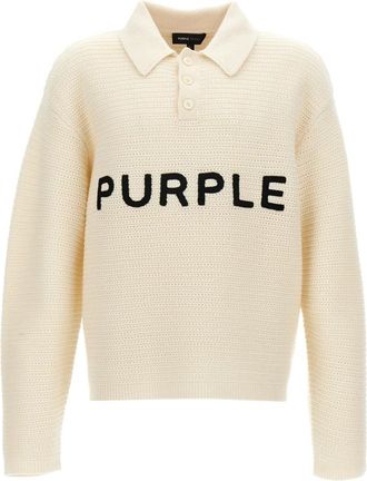 Purple Heren, Truien, Wit, Maat: S Wol